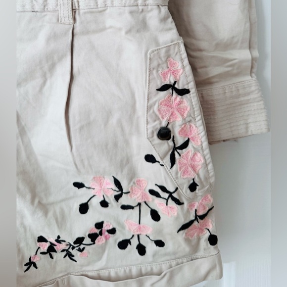 Anthropologie Long Sleeve Embroidered Utility Romper, Size L - Picture 11 of 13